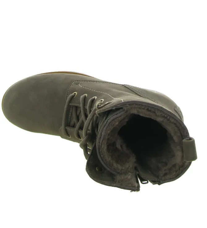 apres ski bottes fourrees - Chaussure neige - femme - Cuir - Taupe - Panama jack