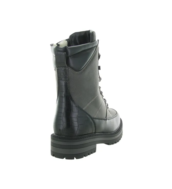 apres ski bottes fourrees - Chaussure neige - femme - Synthétique - Noir - Kimberfeel