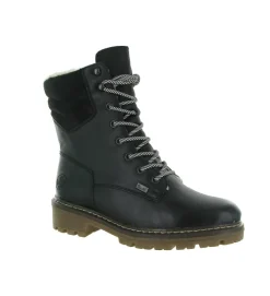 apres ski bottes fourrees - Chaussure neige - femme - Cuir - Noir - Rieker