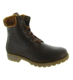 apres ski bottes fourrees - Chaussure neige - femme - Cuir - Marron - Panama jack