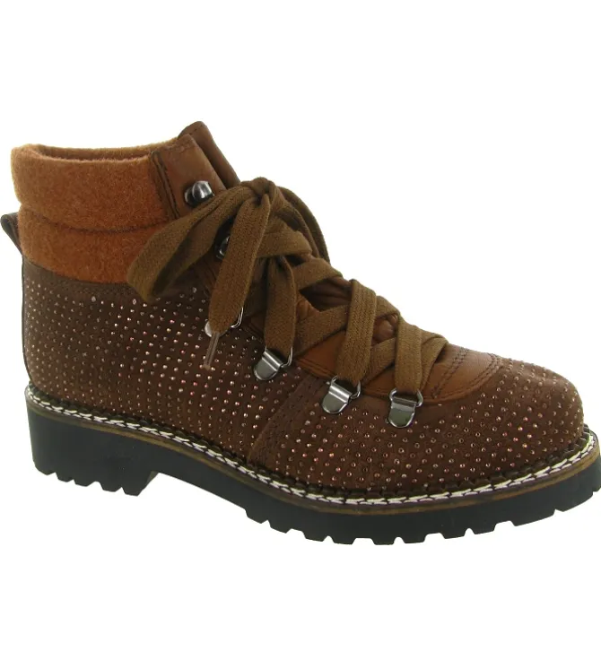 apres ski bottes fourrees - Chaussure neige - femme - Cuir - Camel - Armando