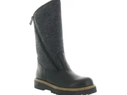 apres ski bottes fourrees - Chaussure neige - femme - Nubuck - Noir - La thuile
