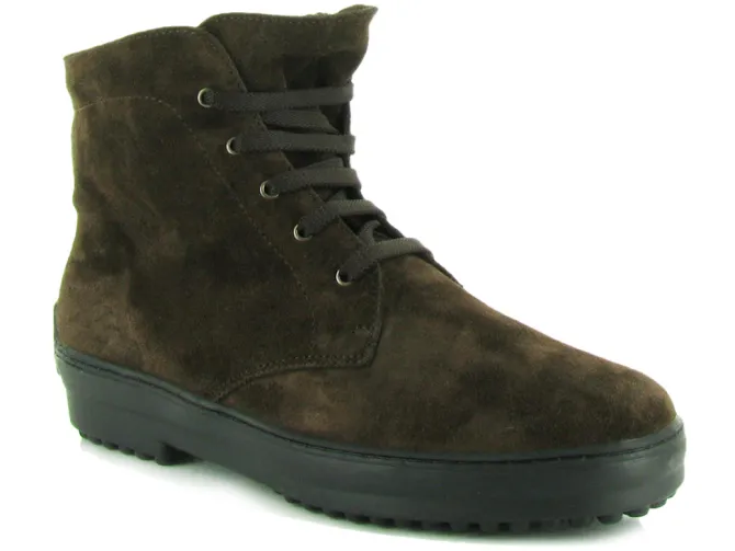 apres ski bottes fourrees - Chaussure neige - femme - Cuir - Marron - La thuile