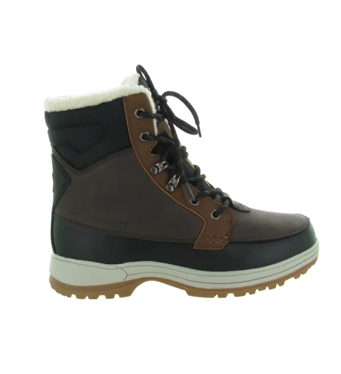 apres ski bottes fourrees - Chaussures neige - homme - Synthétique - Marron - Kimberfeel