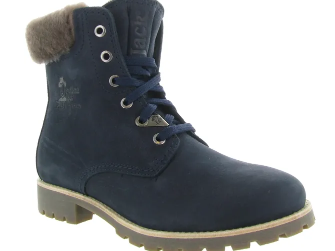 apres ski bottes fourrees - Chaussure neige - femme - Cuir - - Panama jack