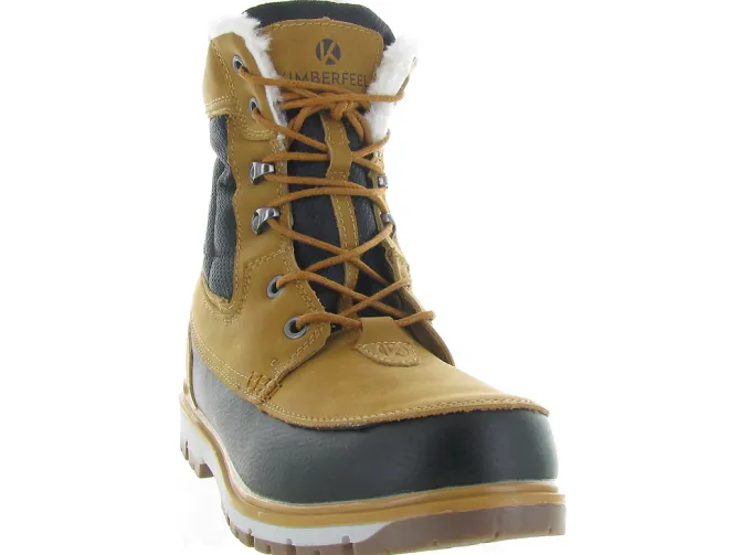 apres ski bottes fourrees - Chaussures neige - homme - Synthétique - Jaune - Kimberfeel