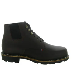 apres ski bottes fourrees - Chaussures neige - homme - Cuir - Marron - Le soulor