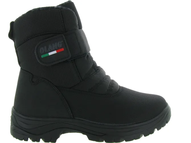 apres ski bottes fourrees - Chaussures neige - homme - Nylon - Noir - Olang