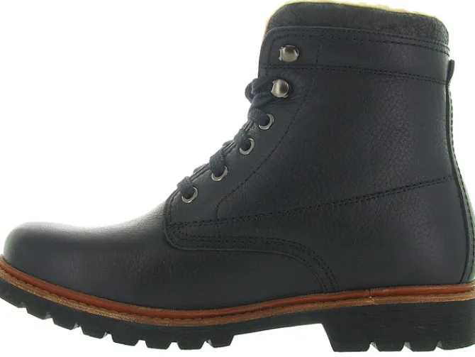 apres ski bottes fourrees - Chaussures neige - homme - Cuir - Noir - Panama jack