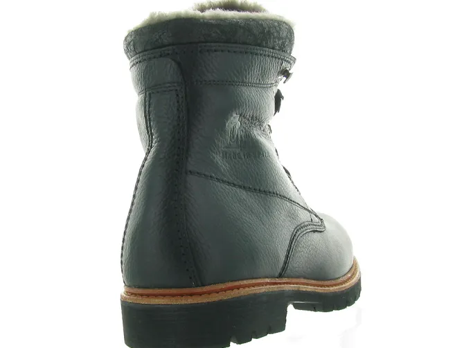 apres ski bottes fourrees - Chaussures neige - homme - Cuir - Noir - Panama jack