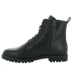 apres ski bottes fourrees - Chaussures neige - homme - Cuir - Noir - Black stone