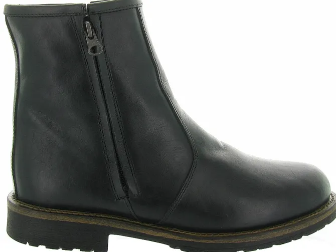apres ski bottes fourrees - Chaussures neige - homme - Cuir - Noir - La thuile