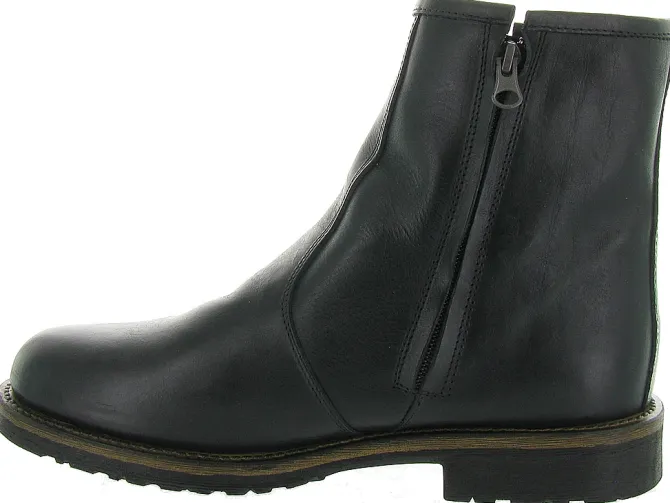 apres ski bottes fourrees - Chaussures neige - homme - Cuir - Noir - La thuile