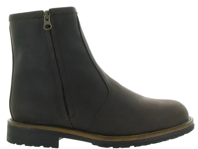 apres ski bottes fourrees - Chaussures neige - homme - Cuir - Marron - La thuile
