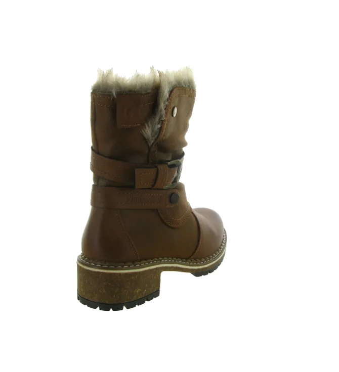 apres ski bottes fourrees - Chaussure neige - femme - Synthétique - Marron - Kimberfeel