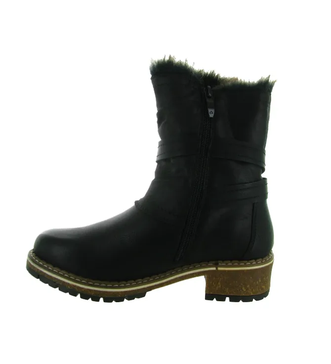 apres ski bottes fourrees - Chaussure neige - femme - Synthétique - Noir - Kimberfeel