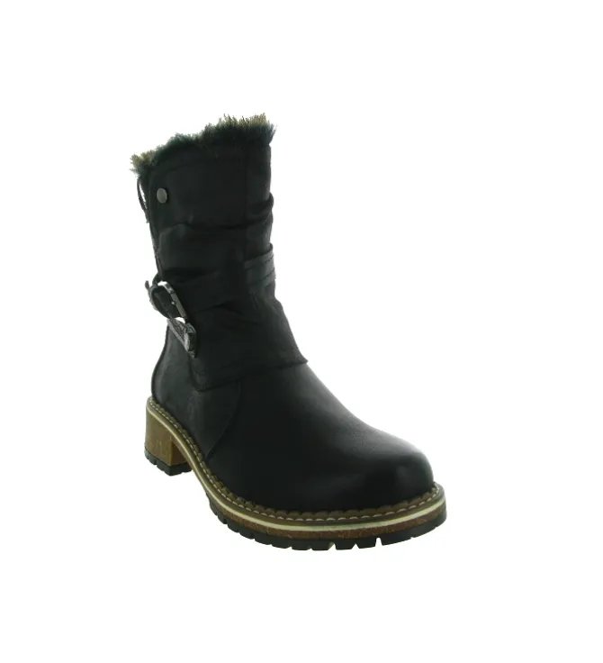 apres ski bottes fourrees - Chaussure neige - femme - Synthétique - Noir - Kimberfeel