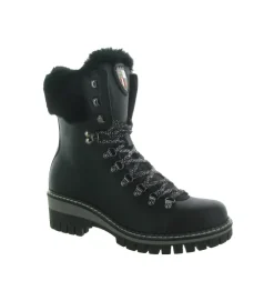 apres ski bottes fourrees - Chaussure neige - femme - Cuir - Noir - New italia shoes