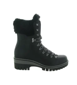 apres ski bottes fourrees - Chaussure neige - femme - Cuir - Noir - New italia shoes