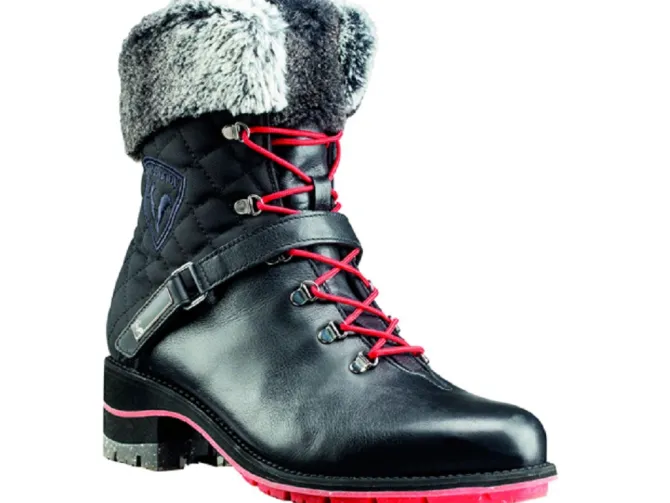 apres ski bottes fourrees - Chaussure neige - femme - Cuir - Noir - Rossignol