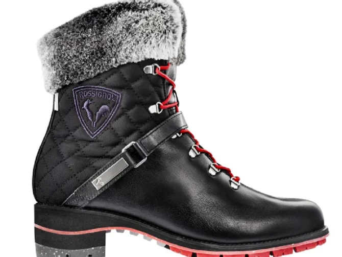 apres ski bottes fourrees - Chaussure neige - femme - Cuir - Noir - Rossignol