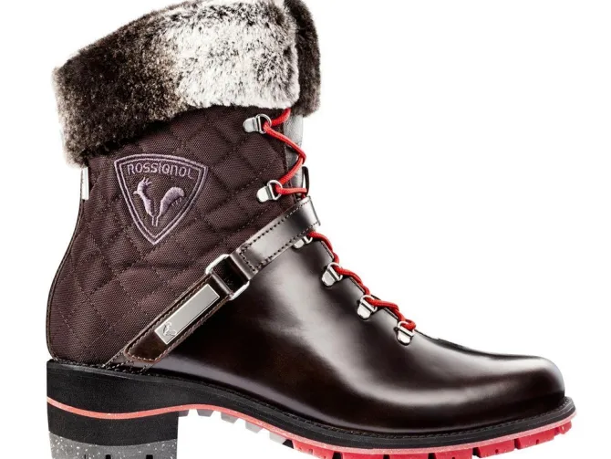 apres ski bottes fourrees - Chaussure neige - femme - Cuir - Marron - Rossignol