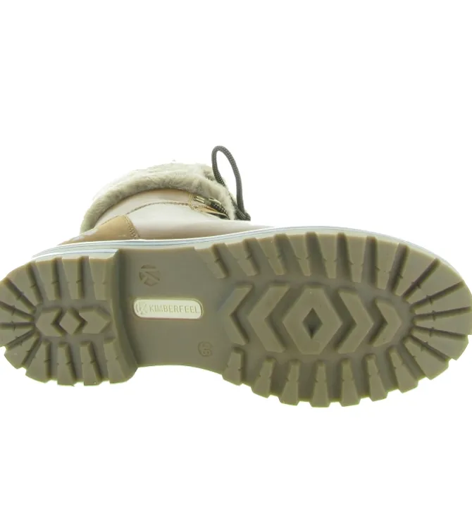 apres ski bottes fourrees - Chaussure neige - femme - Synthétique - Marron - Kimberfeel