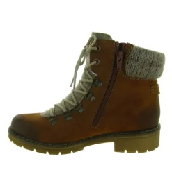 apres ski bottes fourrees - Chaussure neige - femme - Synthétique - Marron - Rieker