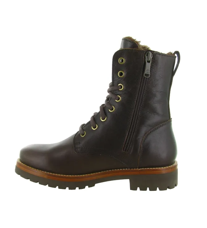 apres ski bottes fourrees - Chaussure neige - femme - Cuir - Marron - Panama jack