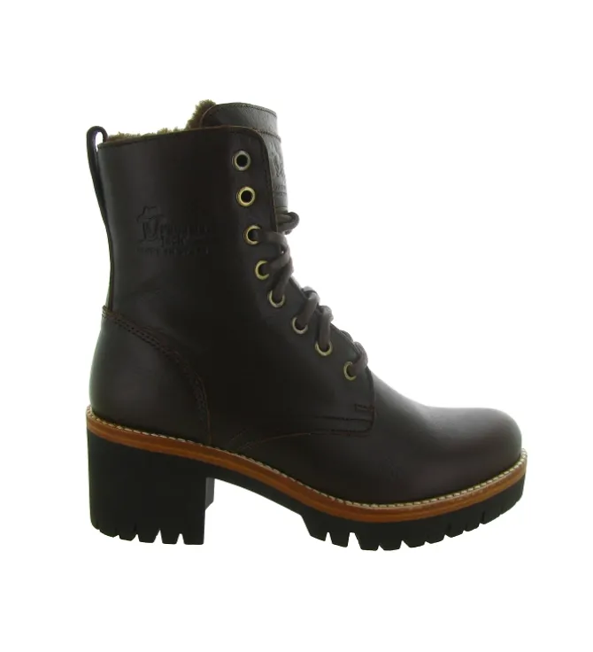 apres ski bottes fourrees - Chaussure neige - femme - Cuir - Marron - Panama jack