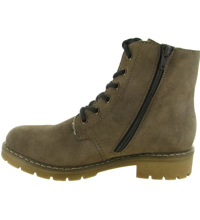 apres ski bottes fourrees - Chaussure neige - femme - Synthétique - Marron - Rieker