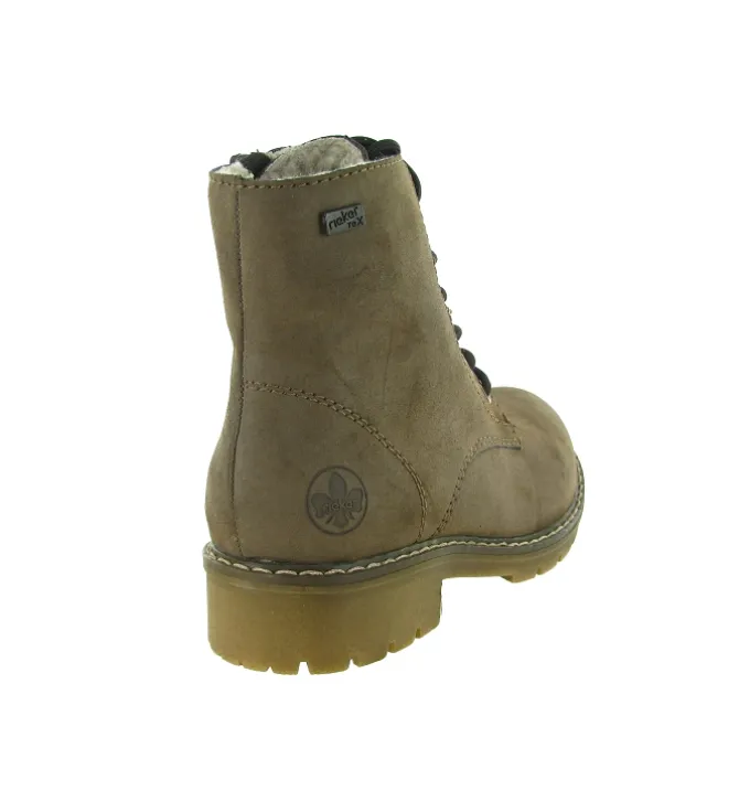 apres ski bottes fourrees - Chaussure neige - femme - Synthétique - Marron - Rieker