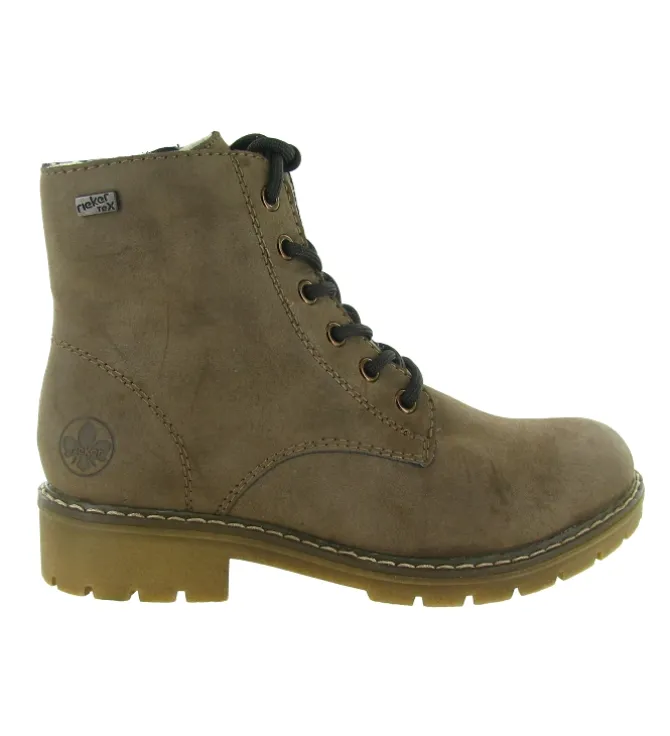 apres ski bottes fourrees - Chaussure neige - femme - Synthétique - Marron - Rieker