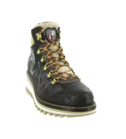 apres ski bottes fourrees - Chaussure neige - femme - Cuir - Marron - New italia shoes