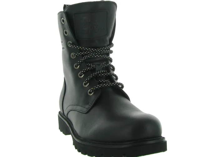 apres ski bottes fourrees - Chaussure neige - femme - Cuir - Noir - Panama jack