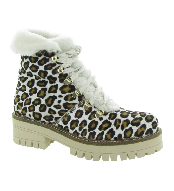 apres ski bottes fourrees - Chaussure neige - femme - Cuir - Léopard - Armando