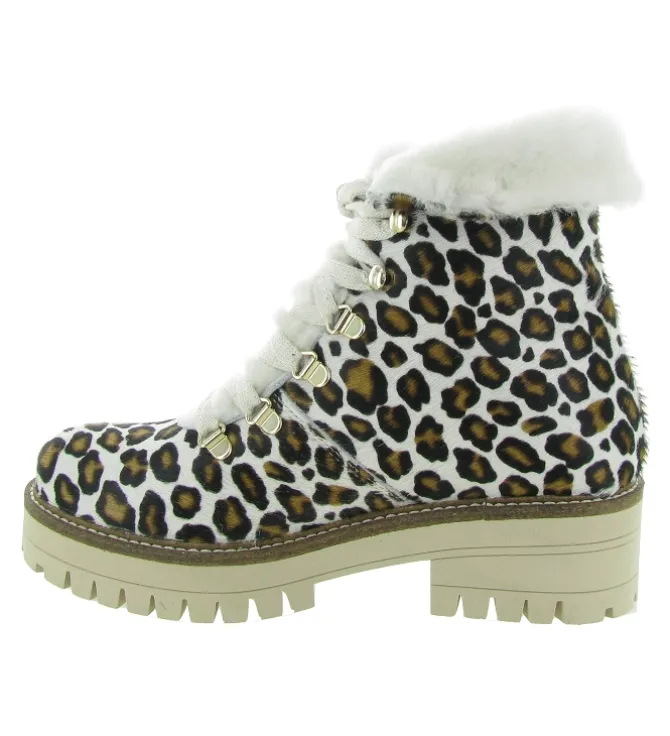 apres ski bottes fourrees - Chaussure neige - femme - Cuir - Léopard - Armando