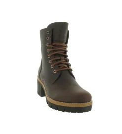 apres ski bottes fourrees - Chaussure neige - femme - Cuir - Marron - Panama jack