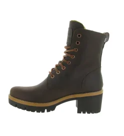 apres ski bottes fourrees - Chaussure neige - femme - Cuir - Marron - Panama jack