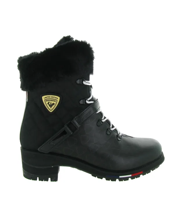 apres ski bottes fourrees - Chaussure neige - femme - Cuir - Noir - Rossignol