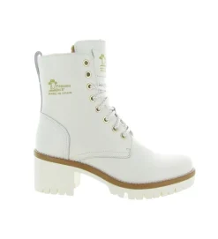 apres ski bottes fourrees - Chaussure neige - femme - Cuir - Blanc - Panama jack