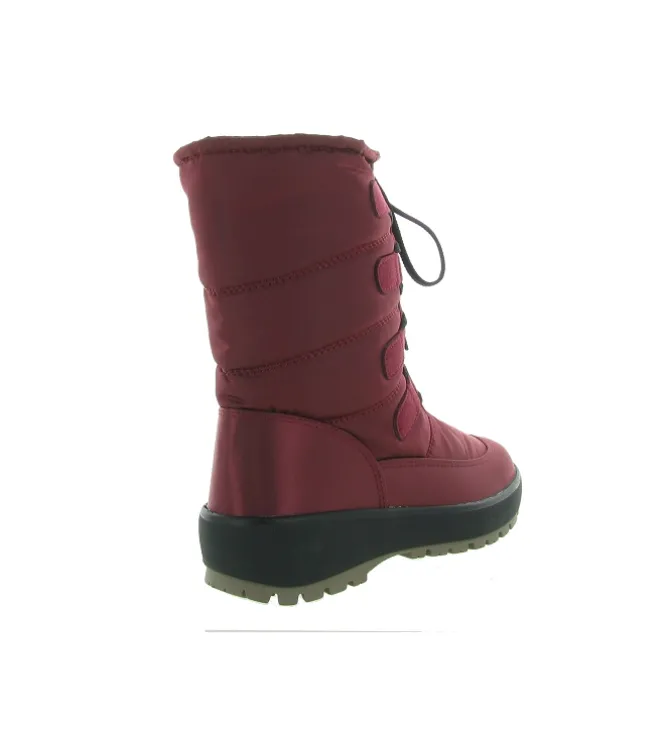 apres ski bottes fourrees - Chaussure neige - femme - Synthétique - Bordeaux - Olang