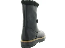apres ski bottes fourrees - Chaussure neige - femme - Cuir - Noir - La thuile