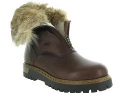 apres ski bottes fourrees - Chaussure neige - femme - Cuir - Marron - La thuile