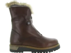 apres ski bottes fourrees - Chaussure neige - femme - Cuir - Marron - La thuile