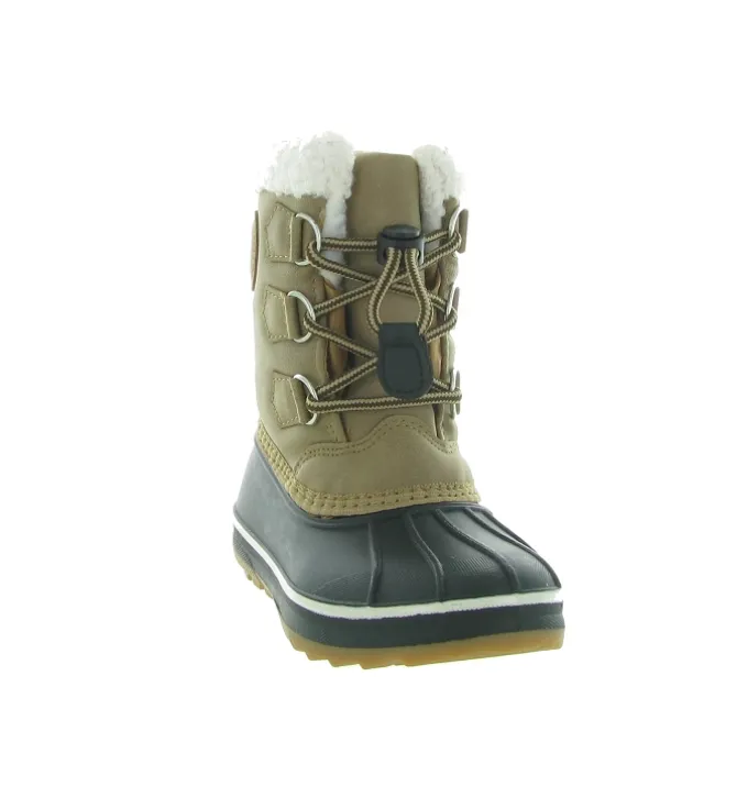 apres ski bottes fourrees - - junior garcon - Synthétique - Marron - Kimberfeel