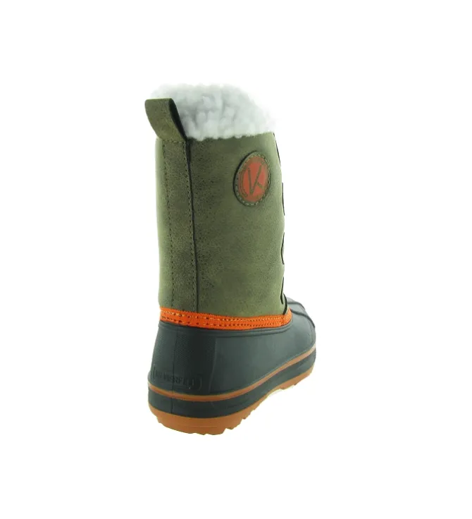 apres ski bottes fourrees - - junior garcon - Synthétique - Vert - Kimberfeel