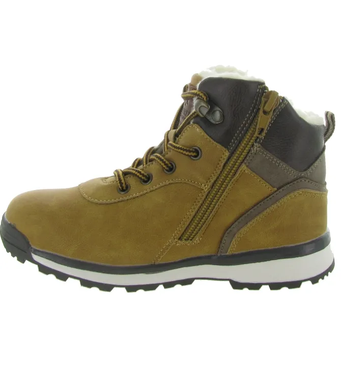 apres ski bottes fourrees - - junior garcon - Synthétique - Marron - Kimberfeel
