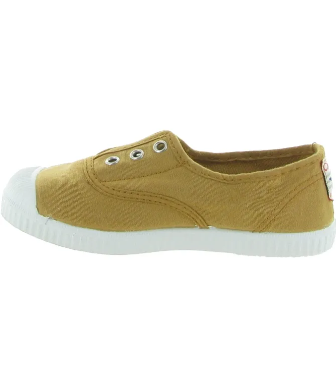 babies et ballerines - - junior fille - Toile - Camel - Cienta