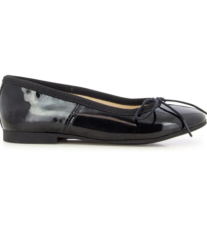 babies et ballerines - - junior fille - Cuir - Noir - Pom d api
